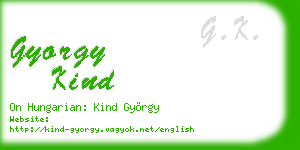 gyorgy kind business card